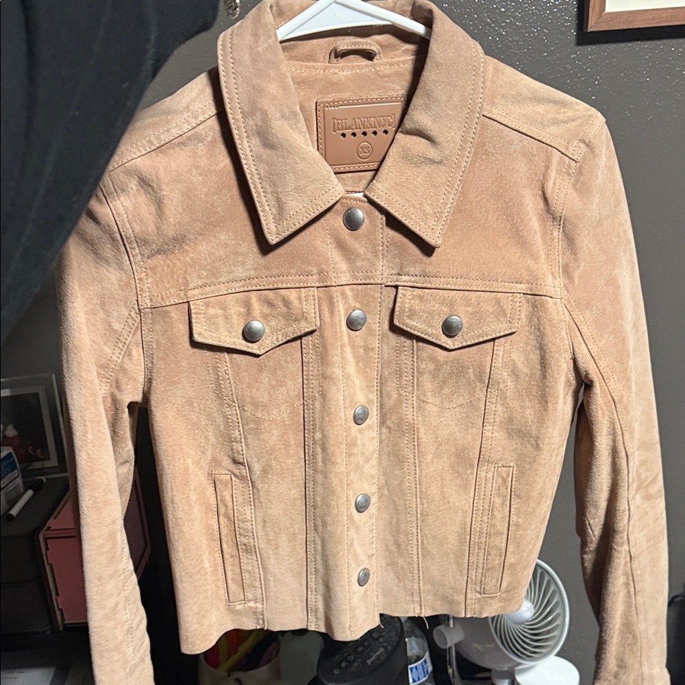 Blank NYC Tan Suede Jean Jacket